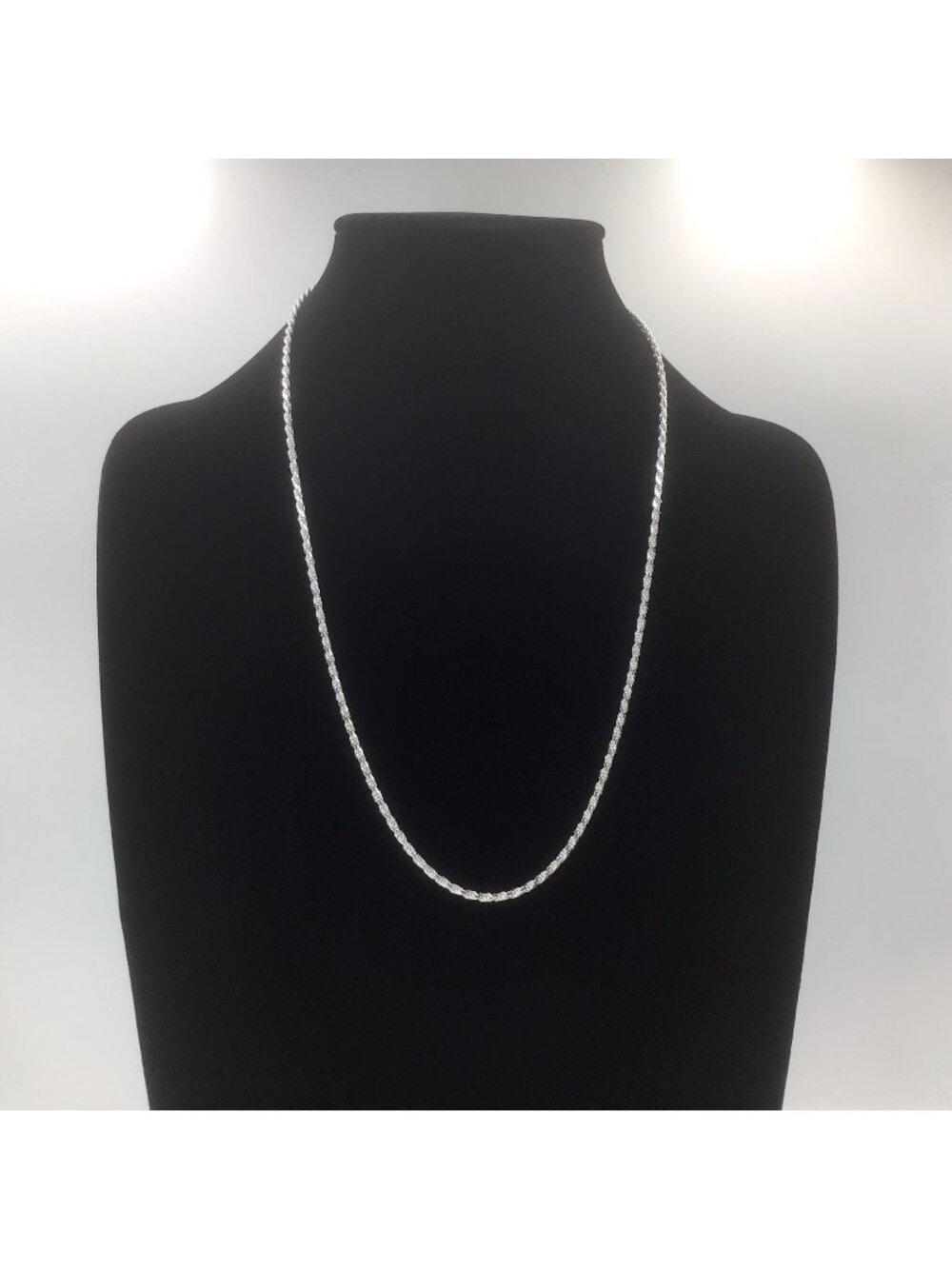 Sterling Silver Rope Chain Diamond-cut 3mm 16 Grams 24” New